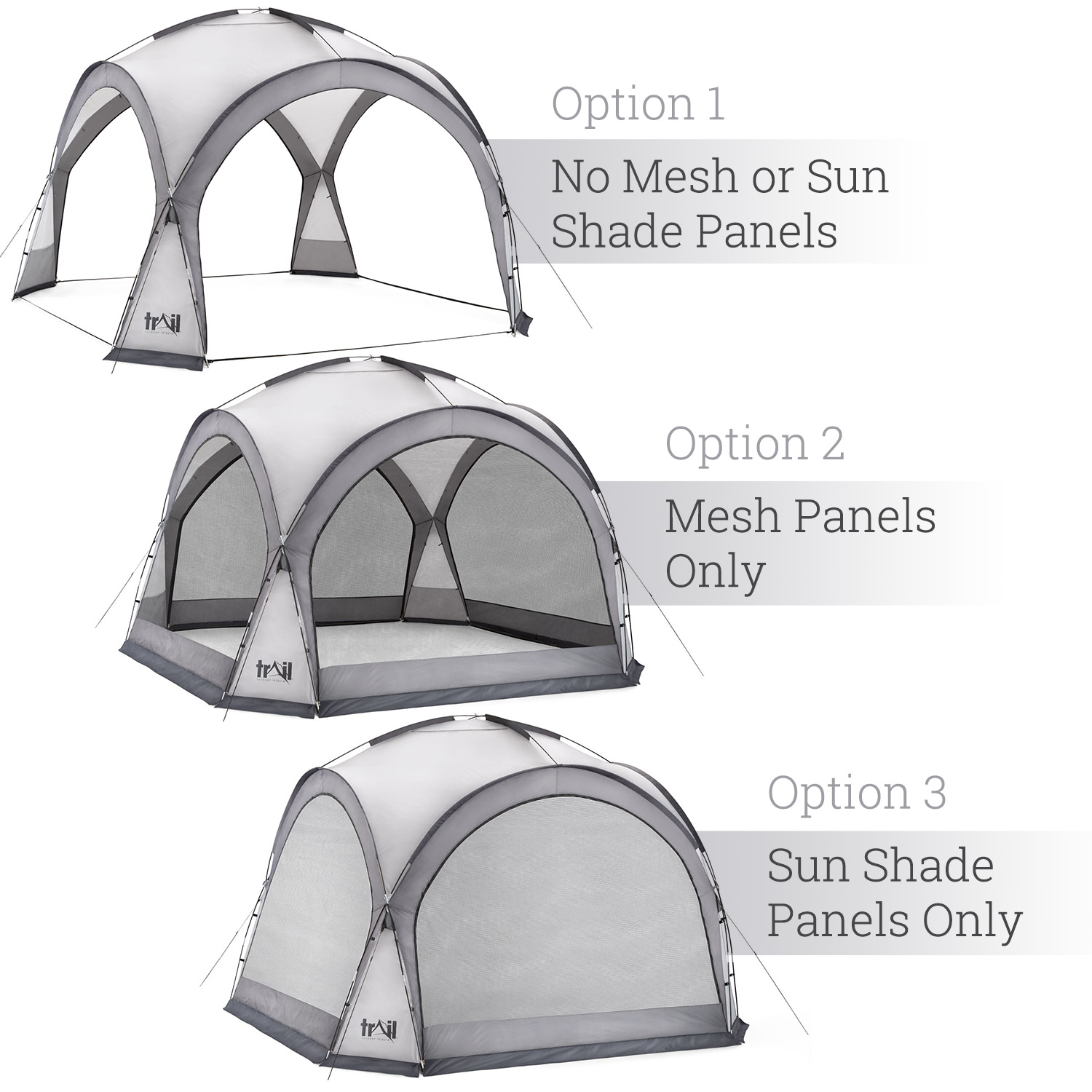 Bild von Leisure Dome Gazebo With Sides – Grey Grey