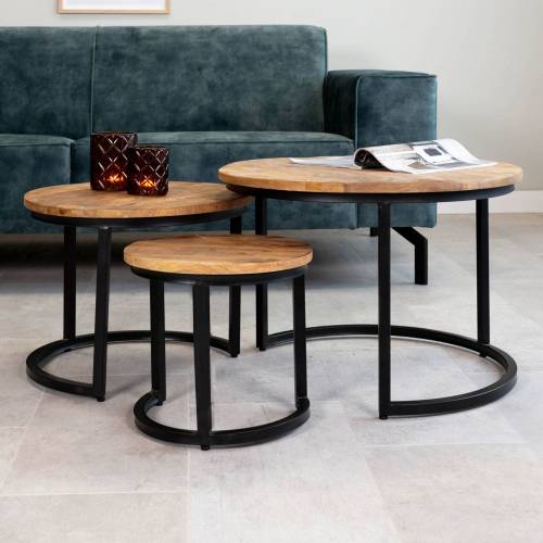 Bild von Furnwise Industrial Coffee table Oxford (set of 3)