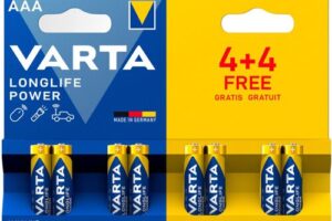 Bild von Varta Longlife Power Alkaline AAA Batteries LR03 4+4 Free 8-Pack