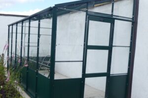 Bild von Elite Greenhouses Elite Kensington 6×12 Lean to Greenhouse – Mocha Powder Coated